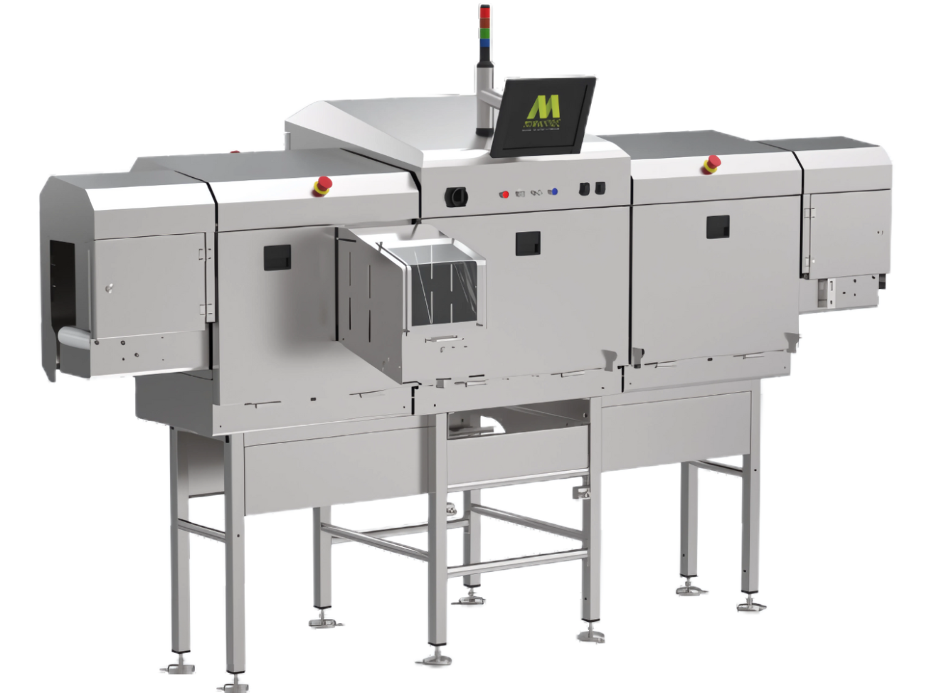 sidemeki xray system with display designed for tall packages